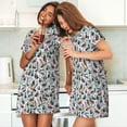 thumbnail image 4 of Kdxio Chemise de Nuit Imprimée Canards Colverts Oiseaux Sauvages pour Femmes Manches Courtes Chemise de Nuit Décontractée Imprimée Robe de Nuit Ample Confortable Pyjama, 4 of 6