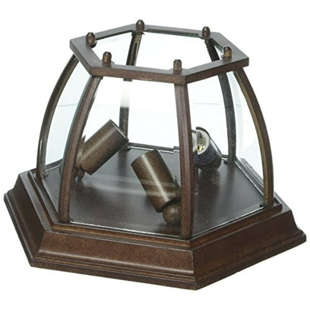 Acclaim 5602BW Flush Mount Collection 3-Light Ceiling Mount Outdoor Light Fixture, Burled Walnut