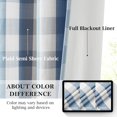 thumbnail image 3 of Short Buffalo Plaid Blackout Curtain Panels 63 Inches Long,Dusty Blue and White Gingham Drapes with Room Darkening Liner,Thermal Insulated Window Treatment,Rod Pocket Back Tabs,40" Wx63 Lx2, 3 of 6