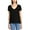 Black, variant on Clothing Womens Twist Sleeve Basic T-Shirt, Grey, Medium