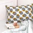 thumbnail image 4 of Salouo plaid Pumpkin Daisy Pattern Pillow Cases,1PC Pillow Covers with Envelope Closure Decorative Pillow Case for Bed Couch,Pillows Not Included-16"x24", 4 of 6