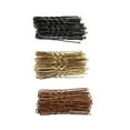 thumbnail image 3 of 1 Ensemble Épingles à Cheveux Mode Style Simple en Forme de U 6mm Métal Élastique Accessoires Multicolores Barrettes pour Femmes Café/50 Pcs, 3 of 7