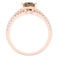 thumbnail image 4 of Clara Pucci 14K Rose Gold 3.4 Simulated Champagne Engraveable Engagement Ring + Wedding Band Set, 4 of 7