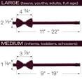 thumbnail image 5 of Men's Maroon Bow Tie Pre-Tied Style Formal Satin Classic Bowtie for Tuxedo Faux Silk, by Adam Young (Large, Wine Red), 5 of 5