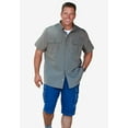 thumbnail image 3 of Boulder Creek by KingSize Men's Big & Tall Off-Shore Short-Sleeve Sport Shirt - 4XL, Classic Navy, 3 of 4