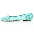 thumbnail image 3 of Charles Albert Women's Breathable Crochet Lace Ballet Flat in Mint Green Size 8, 3 of 6