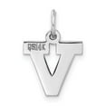thumbnail image 5 of Auriga 14k White Gold Block Letter V Pendant for Women, 5 of 6