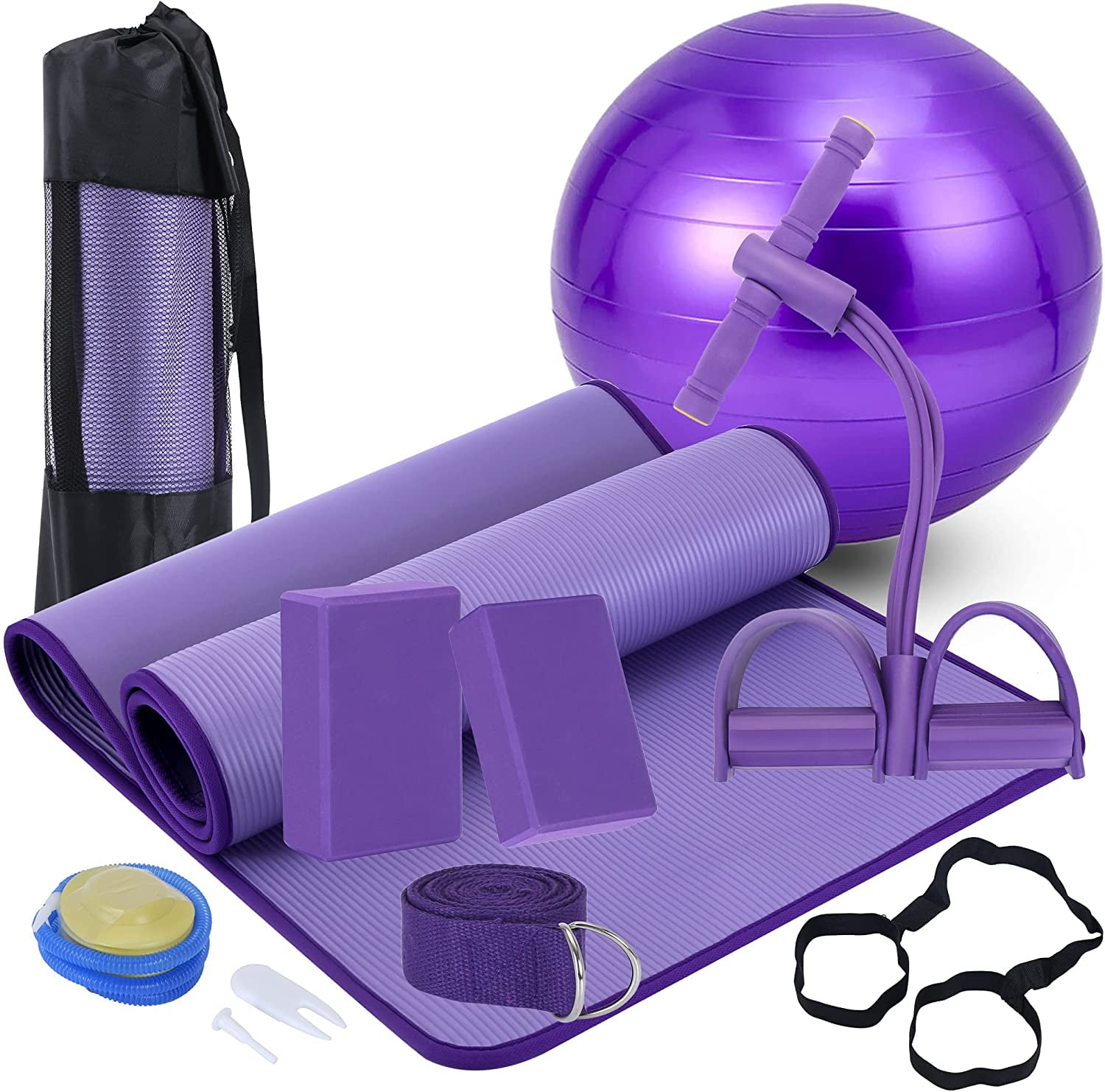 Myga Yoga Starter Kit Mat Block Sling Strap 4mm Thick Pilates Fitness Gym