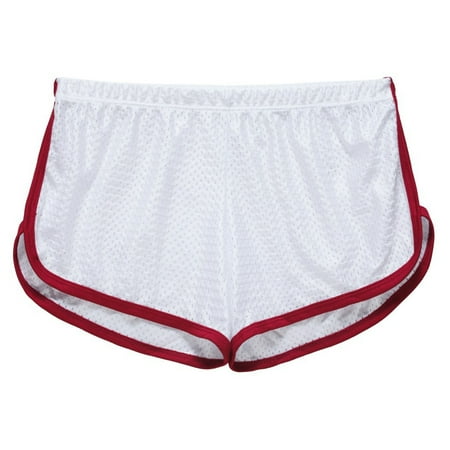 

HEVIRGO Men Underwear Solid Color U Convex Low Waist Elastic Breathable Underpants Loose Mesh Boxers Panties Casual Sport Shorts for Indoor