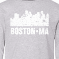 thumbnail image 4 of Inktastic Boston Massachusetts City Skyline with Grunge Long Sleeve Youth T-Shirt, 4 of 5