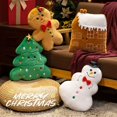 thumbnail image 4 of Plush Christmas Tree Snowman Gingerbread Man Toys Soft Pillow Cookie House Stuffed Cute Birthday Plush Gifts Xmas Present, 4 of 5