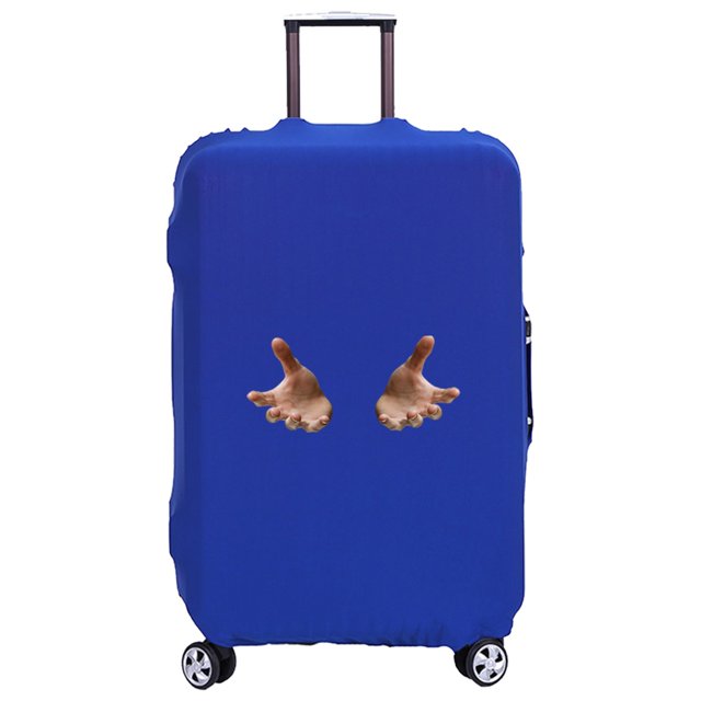 Luggage Cover Suitcase Protector Reach Out Pattern Thicken Elasticity Dust Cover Anti-Scratch for 18-32 Inch Trolley Accessories blue XL