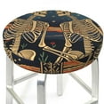 thumbnail image 3 of Fotbe Romantic Skeletons Under Moon Stool Covers Round,Waterproof Round Bar Stool Covers Bar Chair Covers Washable Stool Cushion Slipcover for 12-14 Inch Chair-13 inch, 3 of 7