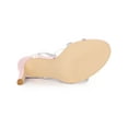 thumbnail image 5 of BLISSFUL STEP Women's Rhiness Strappy Stiletto Heels Sandals Pink 7, 5 of 8