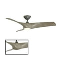 thumbnail image 3 of Zephyr 52" Graphite/Weathered Wood Integrated LED Smart Ceiling Fan with Remote Control, 3 of 4