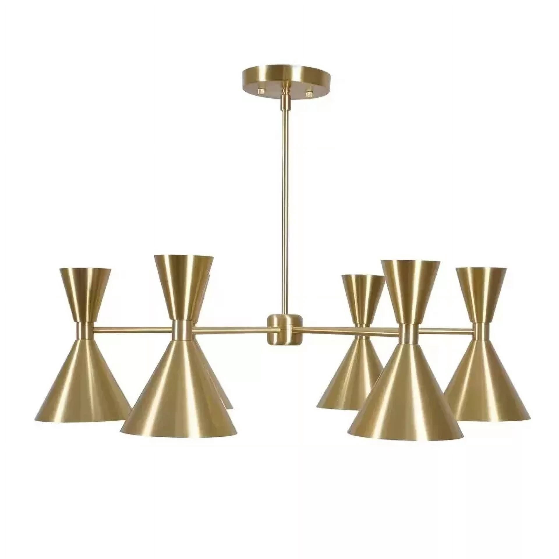 Italian Style 6 Arms Brass Sputnik Chandelier Ceiling Pendant Light Fixture Raw