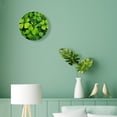 thumbnail image 4 of ATEDEANEI 12" Wall Clock Battery Operated Silent Non Ticking Green Clover Shamrock Saint Patrick'S Day Painting, 4 of 5