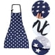 thumbnail image 1 of Delantal de cocina mujer, delantal de estrellas con bolsillo, delantal ajustable mujer, delantal de cocina mujer, para mujer cocina trabajo tareas del hogar, para cocinar u hornear Fokelyi LL-2317-4, 1 of 7