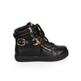 thumbnail image 2 of Liliana DA27 Women Leatherette Chain High Top Platform Zip Sneaker, 2 of 5