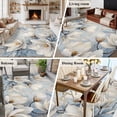 thumbnail image 6 of White Magnolia Area&nbsp;Rug 6x9ft Farmhouse Flowers Non-Slip&nbsp;Washable Square&nbsp;Rugs Soft Felt Indoor Floor Mat for Bedroom Kitchen Living Room Bathroom, 6 of 9