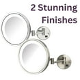 thumbnail image 5 of Jerdon Lighted Makeup Mirror - Hard Wired Wall Mount Magnifying Mirror with LED Lights - Brushed Nickel Finish - 9.5-Inch Diameter - Model HL1016NLD, 5 of 7