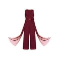 thumbnail image 5 of Alvivi Kids Girls Chiffon Jumpsuit Sleeveless High Waist Wide Leg Princess Romper Maxi Jumpsuit Birthday Party Clothing Burgundy 12, 5 of 6