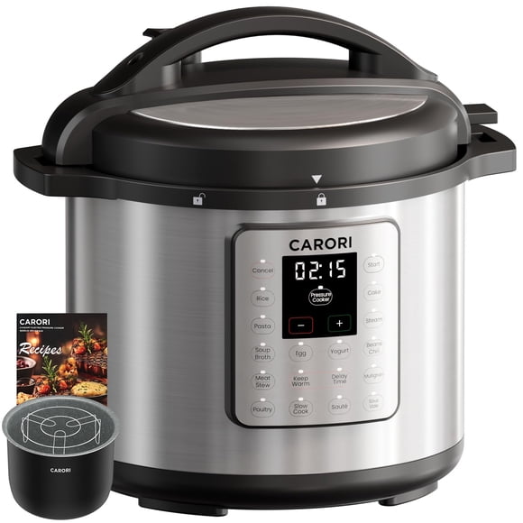 Olla a presión eléctrica Carori de 8 qt, 1200 W, olla cerámica