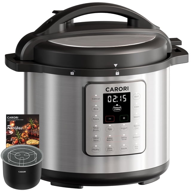 Olla a presión eléctrica Carori de 8 qt, 1200 W, olla cerámica