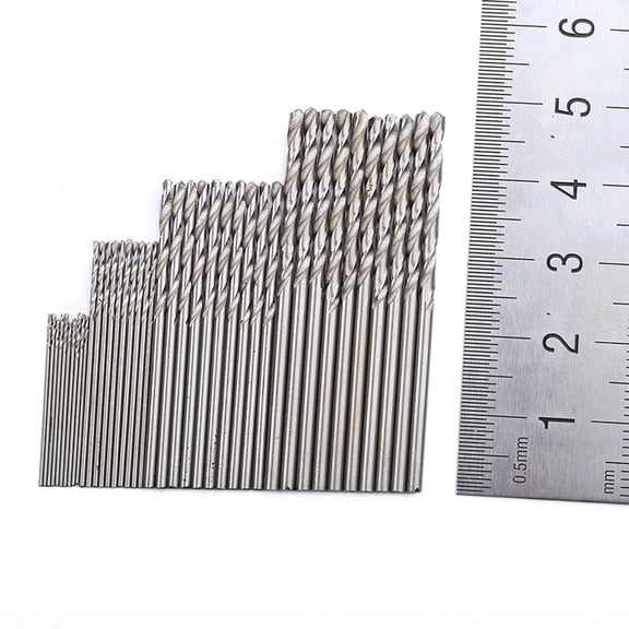 FOLOYORI Precision Drilling Bits High Speed Steel Silver for Engineers 40Pcs