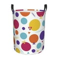 thumbnail image 1 of LNWH Laundry Basket, Multicolored Dot Print Pattern Foldable Laundry Hamper With Handles Waterproof, Small Size, 1 of 8