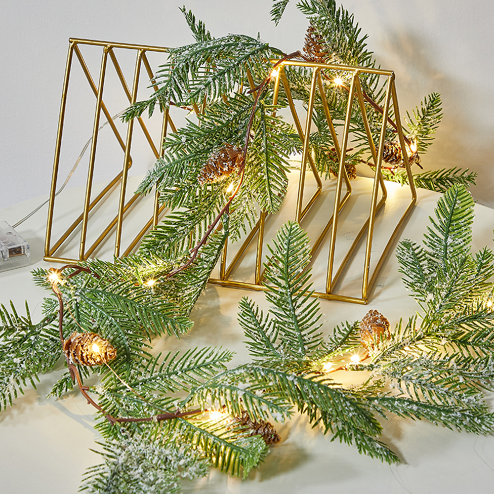 Rosnek Christmas Garland String Lights,6.5ft 20 LEDs Fairy Battery