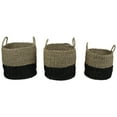 thumbnail image 2 of Northlight Round Wicker Table and Floor Baskets - Beige and Black - Set of 3, 2 of 7