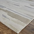 thumbnail image 2 of 2' X 3' Ivory Tan And Brown Abstract Power Loom Distressed Stain Resistant Area Rug, 2 of 5