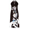 thumbnail image 5 of SMihono Robe d'Été Grande Taille pour Femmes 2023 Mode d'Été Imprimée Col Rond Sans Manches Robe à Épaules Dénudées, 5 of 5