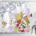 thumbnail image 1 of Hydrangeas Decor Flower Pattern Birds French Style Vintage Batik Shower Curtain, 1 of 3
