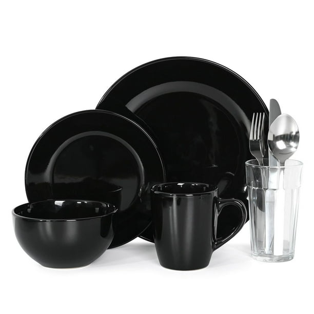Mainstays Allesandra 32 piece Solid Ceramic Dinnerware Combo Set