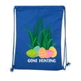 thumbnail image 2 of Easter Basket Backpack Bulk Cotton Drawstring Cinch Bags Easter Bunny Gift Bags - Gone Hunting, 2 of 2