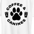 thumbnail image 3 of Instant Message - Coffee And Canines - Women's Short Sleeve Graphic T-Shirt, 3 of 6