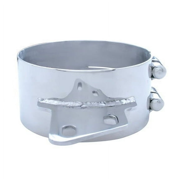 United Pacific 10284 Exhaust Clamp   7", Stainless, Butt Joint, Angled