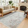 thumbnail image 3 of Blue Framed Area Rugs for Living Room Washable Rugs Boho Moroccan Area Rug Soft Neutral Geometric Bohemian Carpet Distressed Indoor Rug for Bedroom Dining Room Office Foldable Nonslip Rug, 3 of 9