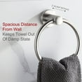thumbnail image 3 of Brushed Nickel Towel Ring Brushed Nickel Hand Towel Holder Stainless Steel Towel Ring for Bathroom 2 Pack, 3 of 7