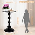 thumbnail image 5 of PinkSheep Small Round Side Table, Coffee End Table Drink Table Sofa Table Tray Table for Living Room Bedroom, Black, 5 of 9