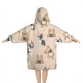 thumbnail image 2 of French Bulldog Dog Blanket Hoodies for Kids 6-13YR Oversize Wearable Blanket Hoodies for Boys Girls Teens, 2 of 7