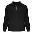 thumbnail image 2 of CYiJun Men's Quarter Zip Fleece Sweatshirt Fall Winter Long Sleeve Thermal Half Zip Pullover Tops,Size M, 2 of 8