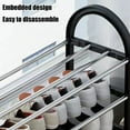 thumbnail image 5 of Stainless Steel Shoe Rack, Freestanding Shoe Storage, 3 Layer Shoe Organizer for Entrance, Dustproof and Durable, Space-Saving Shoe Cabinet for Dormitory and Home, 5 of 7