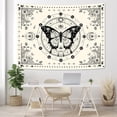 thumbnail image 2 of Skeleton Butterfly Tapestry Pink Skull Hippie Mushroom Plants Tapestry for Bedroom Moon phase Aesthetic Tapestries Wall Hanging for Living Room Dorm, 2 of 6
