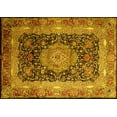 thumbnail image 1 of Ahgly Company Machine Washable Indoor Rectangle Persian Yellow Traditional Area Rugs, 6' x 9', 1 of 4