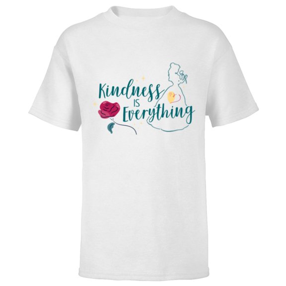 Disney Princess Belle Kindness is Everything - Short Sleeve T-Shirt for Kids - Customized-White