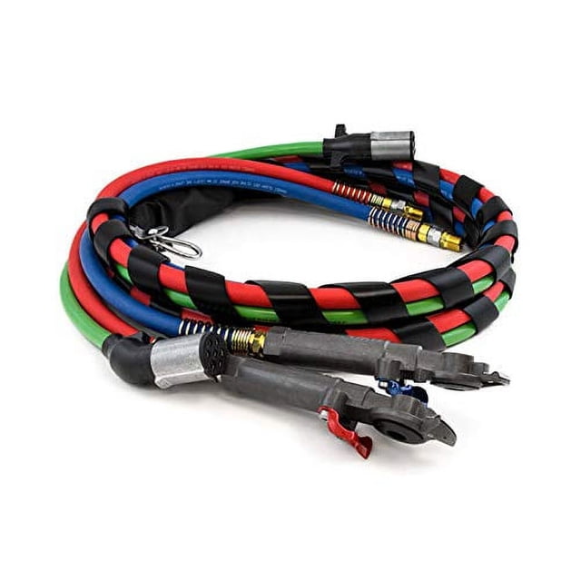 3-in-1 WRAP - 12FT RED & Blue Hose with Anodized MAXXGRIPS & SONOGRIP ABS