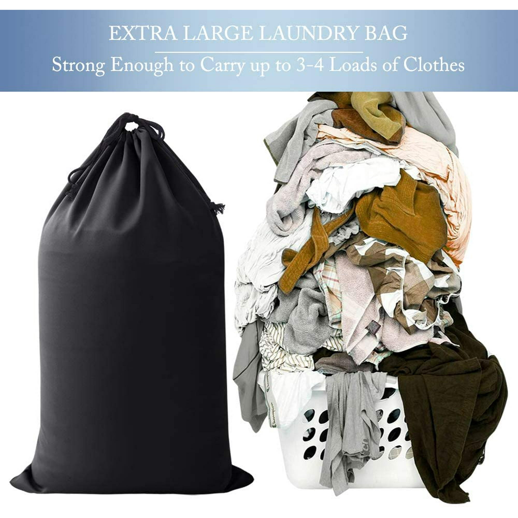 Lot De 3 Sacs à Linge Extra Larges - Violet - 28x40 Pouces - Cordon - Oxford - Zaplyte